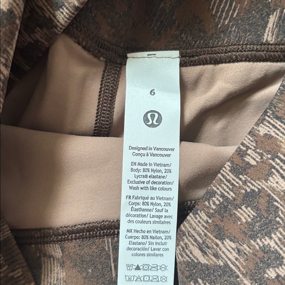 LULULEMON ALIGN HR PANT 28” in TRUE LEOPARD MAX BROWN MULTI SZ 4,6,8 NWT - Picture 6 of 13